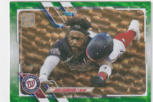 2021 TOPPS SERIES ONE #290 JOSH HARRISON GREEN /499- WASHINGTON NATIONALS