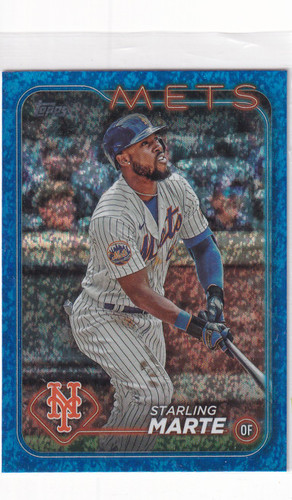 2024 TOPPS SERIES ONE #317 STARLING MARTE BLUE FOIL /999- NEW YORK METS