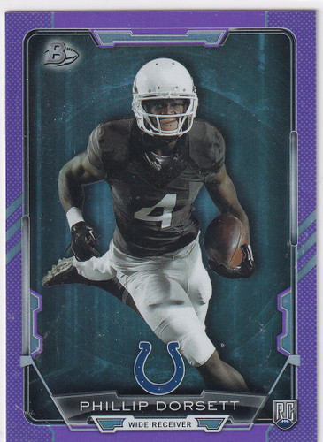 2015 BOWMAN #84 PHILLIP DORSETT PURPLE- INDIANAPOLIS COLTS