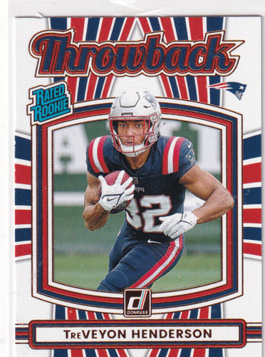 2025 DONRUSS #19 TREVEYON HENDERSON THROWBACK- NEW ENGLAND PATRIOTS