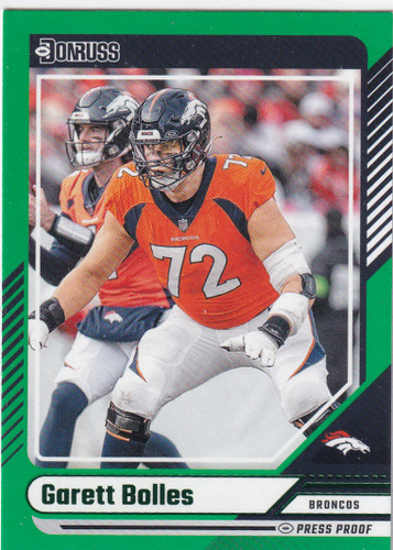 2024 DONRUSS #204 GARETT BOLLES GREEN- DENVER BRONCOS