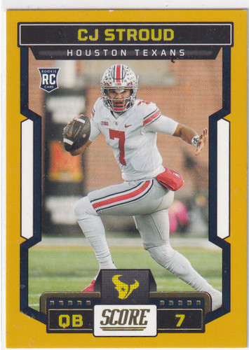 2023 SCORE #302 CJ STROUD YELLOW- HOUSTON TEXANS