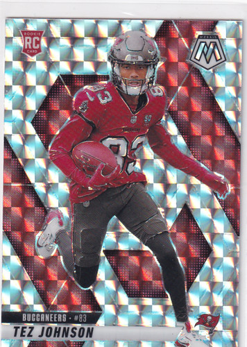 2025 MOSAIC #316 TEZ JOHNSON SILVER REACTIVE- TAMPA BAY BUCCANEERS