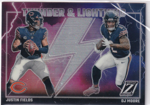 2023 ZENITH #5 JUSTIN FIELDS & DJ MOORE THUNDER & LIGHTNING- CHICAGO BEARS