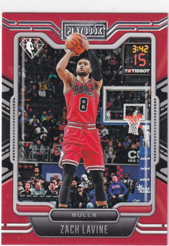 2021-22 CHRONICALS PLAYBOOK #281 ZACH LAVINE 75 YEARS- CHICAGO BULLS