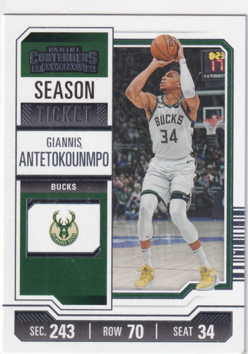 2023-24 CONTENDERS #66 GIANNIS ANTETOKOUNMPO SEASON TICKET- MILWAUKEE BUCKS