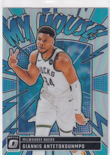 2024-25 DONRUSS OPTIC #5 GIANNIS ANTETOKOUNMPO MY HOUSE SILVER- MILWAUKEE BUCKS
