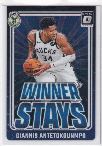 2024-25 DONRUSS OPTIC #4 GIANNIS ANTETOKOUNMPO WINNER STAYS- MILWAUKEE BUCKS