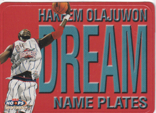 1999 SKYBOX #5 HAKEEM OLAJUWON NAME PLATES DREAM- HOUSTON ROCKETS