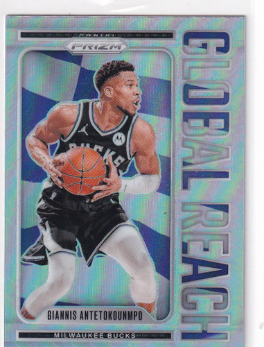 2024-25 PRIZM #4 GIANNIS ANTETOKOUNMPO GLOBAL REACH- MILWAUKEE BUCKS