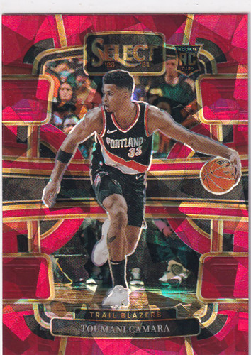 2023-24 SELECT #81 TOUMANI CAMARA RED CRACKED ICE- PORTLAND TRAIL BLAZERS