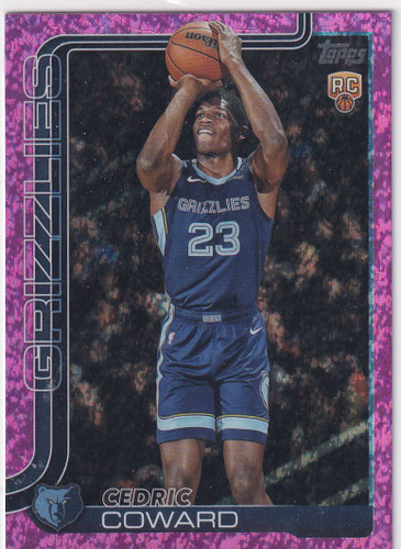2025 TOPPS #211 CEDRIC COWARD PINK FOIL- MEMPHIS GRIZZLIES