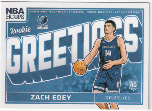 2024-25 HOOPS #4 ZACH EDEY GREETINGS- MEMPHIS GRIZZLIES