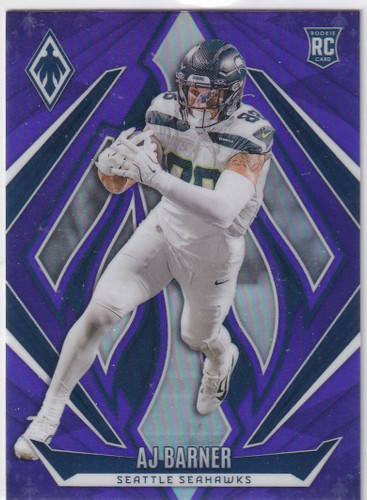 2024 PHOENIX #154 AJ BARNER PURPLE REFRACTOR- SEATTLE SEAHAWKS
