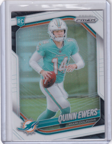 2025 Panini Prizm #307 Quinn Ewers White Prizm 30/35 RC - Dolphins