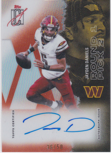 2025 Topps Signature Class #57 Jayden Daniels AUTO 36/50 Washington Commanders
