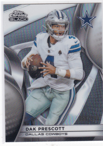 2025 Topps Chrome Black #30 Dak Prescott 68/299 Dallas Cowboys