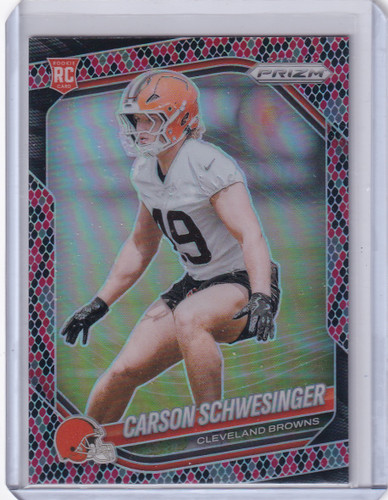 2025 Panini Prizm Snakeskin #384 Carson Schwesinger SP - Browns