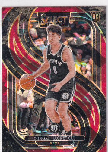 2024-25 SELECT #176 YONGXI JACKY CUI RED CRACKED ICE- BROOKLYN NETS