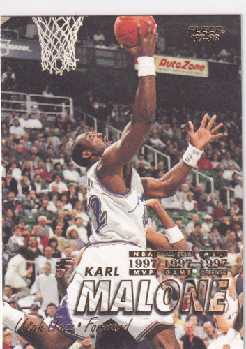 1997 FLEER #32 KARL MALONE AWARDS- UTAH JAZZ