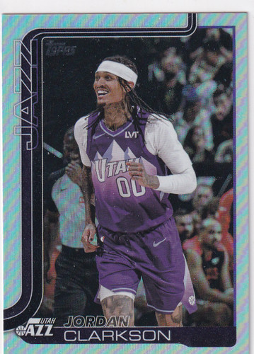 2025 TOPPS #132 JORDAN CLARKSON REFRACTOR- UTAH JAZZ
