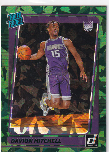 2021-22 DONRUSS #205 DAVION MITCHELL GREEN CRACKED ICE- SACRAMENTO KINGS