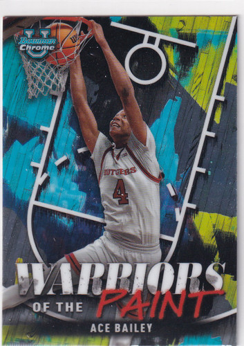 2025 BOWMAN CHROME UNIVERSITY #WP-8 ACE BAILEY WARRIORS OF PAINT- UTAH JAZZ