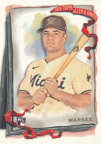 2026 Topps Allen & Ginter #124 Jakob Marsee RC Miami Marlins