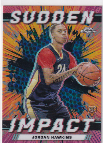 2024 TOPPS CHROME #SI-4 JORDAN HAWKINS BLUE BASKETBALL- NEW ORLEANS PELICANS