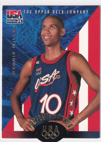1996 UPPER DECK #52 REGGIE MILLER PORTRAITS OF POWER- INDIANA PACERS