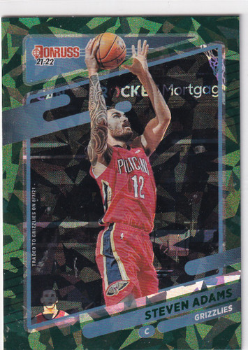 2021-22 DONRUSS #193 STEVEN ADAMS GREEN CRACDKED ICE- MEMPHIS GRIZZLIES