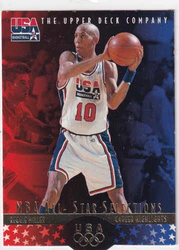 1996 UPPER DECK #RM3 REGGIE MILLER STAR SELECTIONS DIECUT- INDIANA PACERS