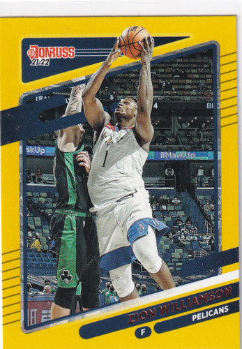 2021-22 DONRUSS #189 ZION WILLIAMSON YELLOW- NEW ORLEANS PELICANS