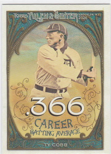 2026 Topps Allen & Ginter #CR-17 Ty Cobb Career Batting Average Tigers