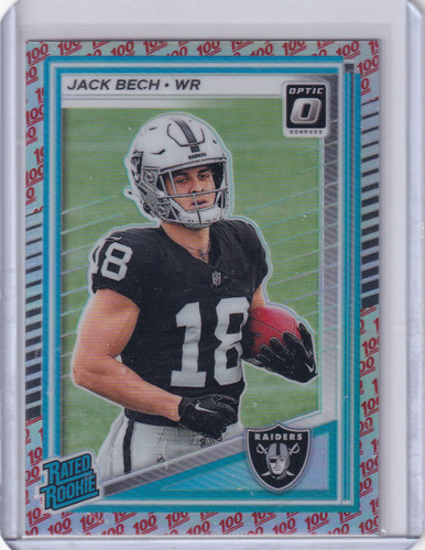 2025 Panini Donruss Optic Rated Rookie 100 Emoji SP #211 Jack Bech - Raiders