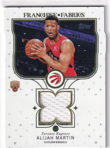 2025 TOPPS #FF-AM ALIJAH MARTIN FRANCHISE FABRICS- TORONTO RAPTORS