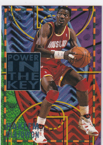 1995 FLEER #6 HAKEEM OLAJUWON POWER IN KEY- HOUSTON ROCKETS