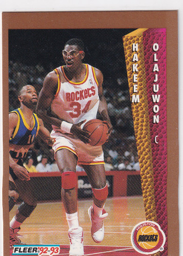 1992 FLEER #84 HAKEEM OLAJUWON- HOUSTON ROCKETS
