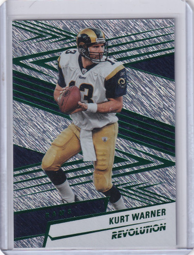 2025 Panini Revolution Green Storm 343/699 #185 Kurt Warner - Rams