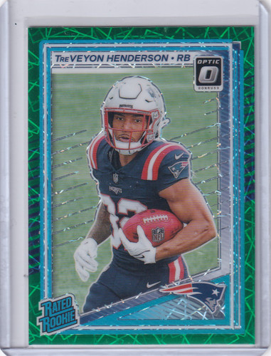 2025 Panini Donruss Optic Green Velocity #248 Treveyon Henderson - Patriots