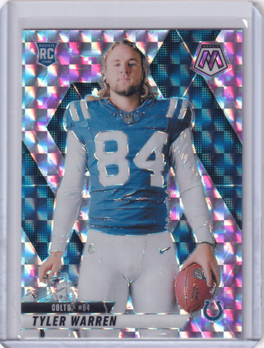 2025 Panini Mosaic Pink Mosaic Variation #281 Tyler Warren RC - Colts