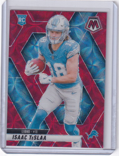 2025 Panini Mosaic Red Scope #319 Isaac Teslaa RC - Lions