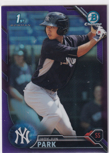 2016 BOWMAN CHROME #BCP201 HOY JUN PARK PURPLE /250- NEW YORK YANKEES