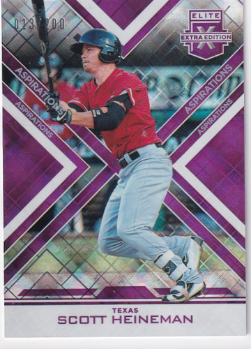 2016 ELITE EXTRA EDITION #127 SCOTT HEINEMAN /200- TEXAS RANGERS