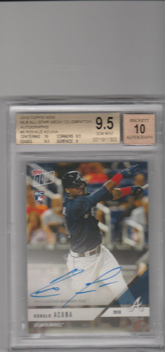 2018 Topps Now MLB All-Star Week Celebration Auto Ronald Acuna BGS 9.5 Braves