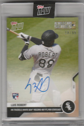 2020 Topps Now Auto Wild Card 349A Luis Roberts Chicago White Sox 18/99