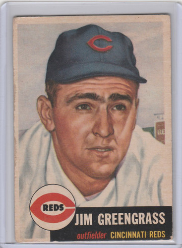 1953 Topps #209 Jim Greengrass Cincinnati Reds VGEX