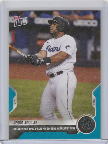 2021 Topps Now Parallel #476 JESUS AGUILAR MIAMI MARLINS 2/49