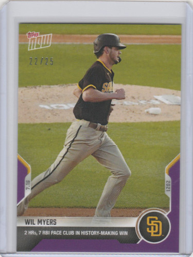 2021 Topps Now Parallel #512 WIL MYERS SAN DIEGO PADRES 22/25