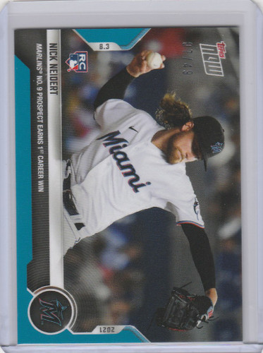 2021 Topps Now Parallel #610 NICK NEIDERT MIAMI MARLINS 7/49